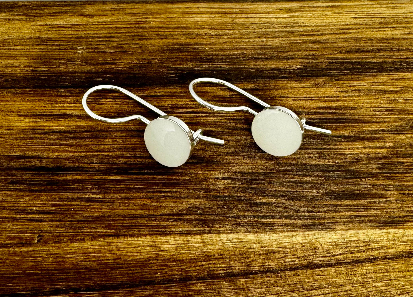 silver circle earrings