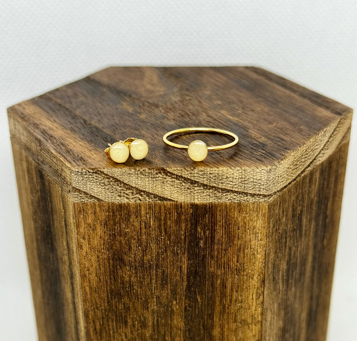 gold filled circle studs