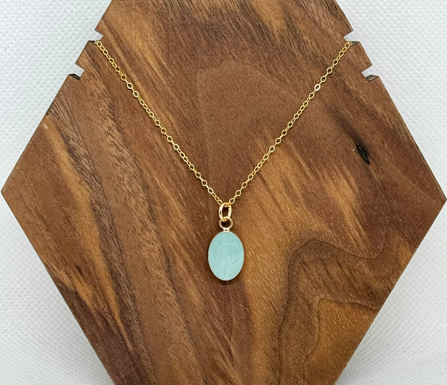 gold/rose gold filled oval pendant