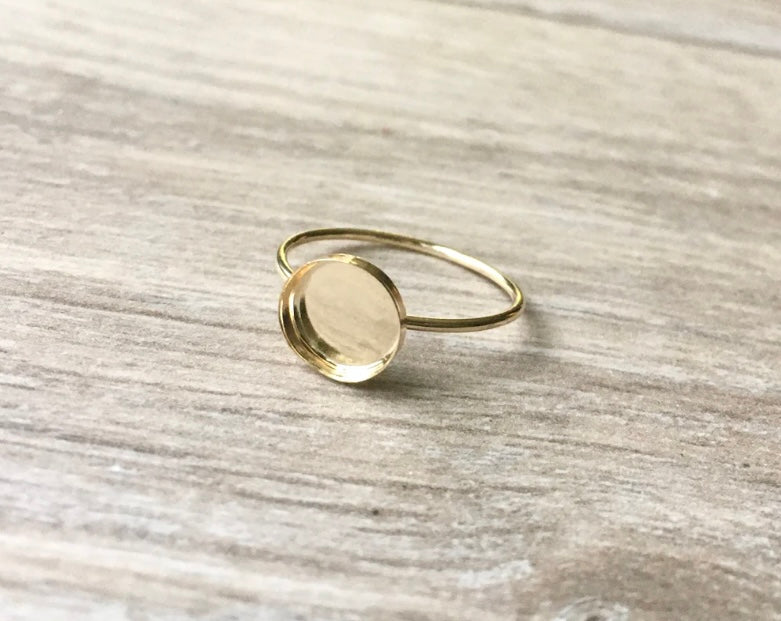 gold/rose gold filled circle classic band