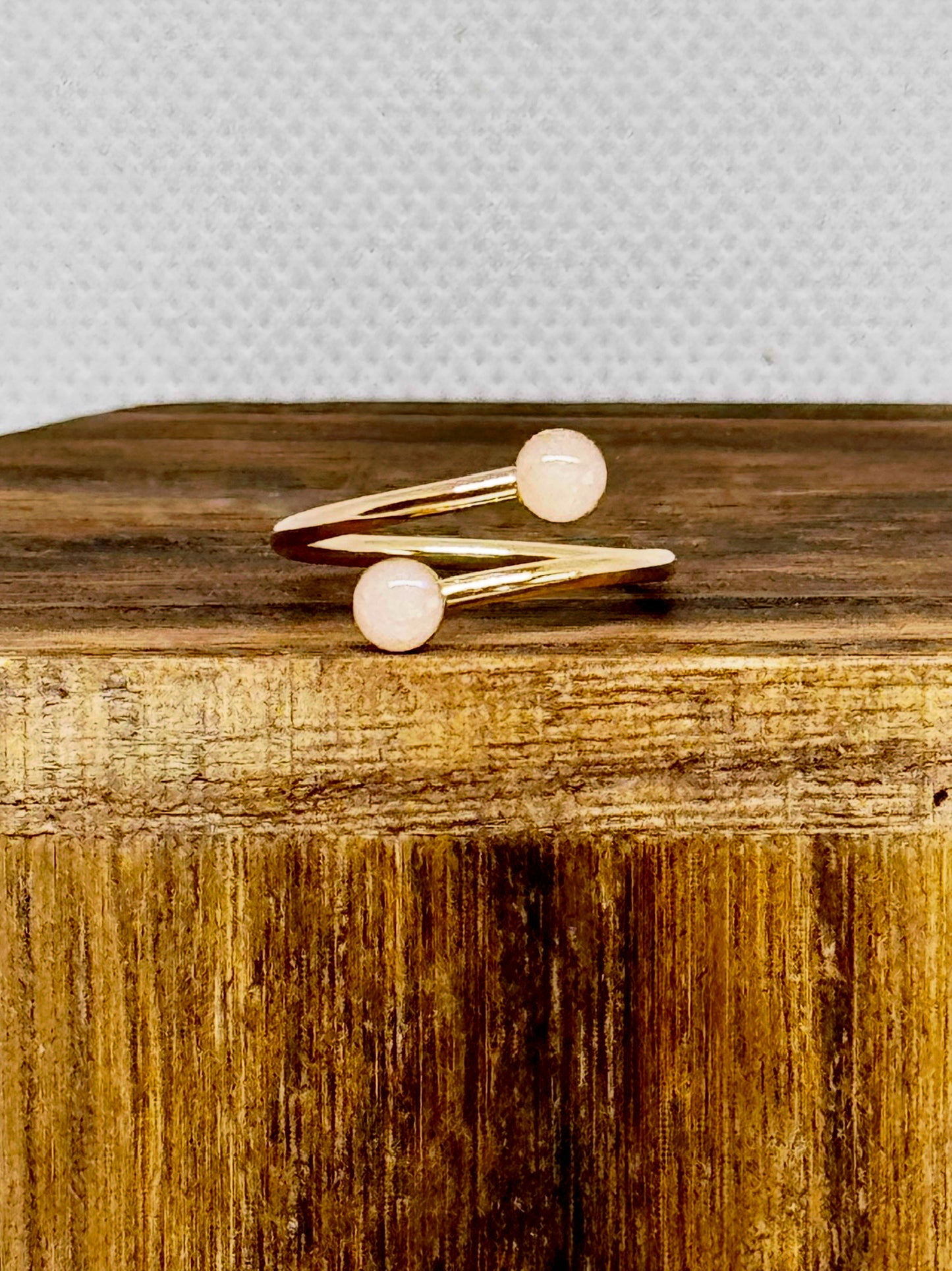 gold/rose gold filled double circle wrap ring