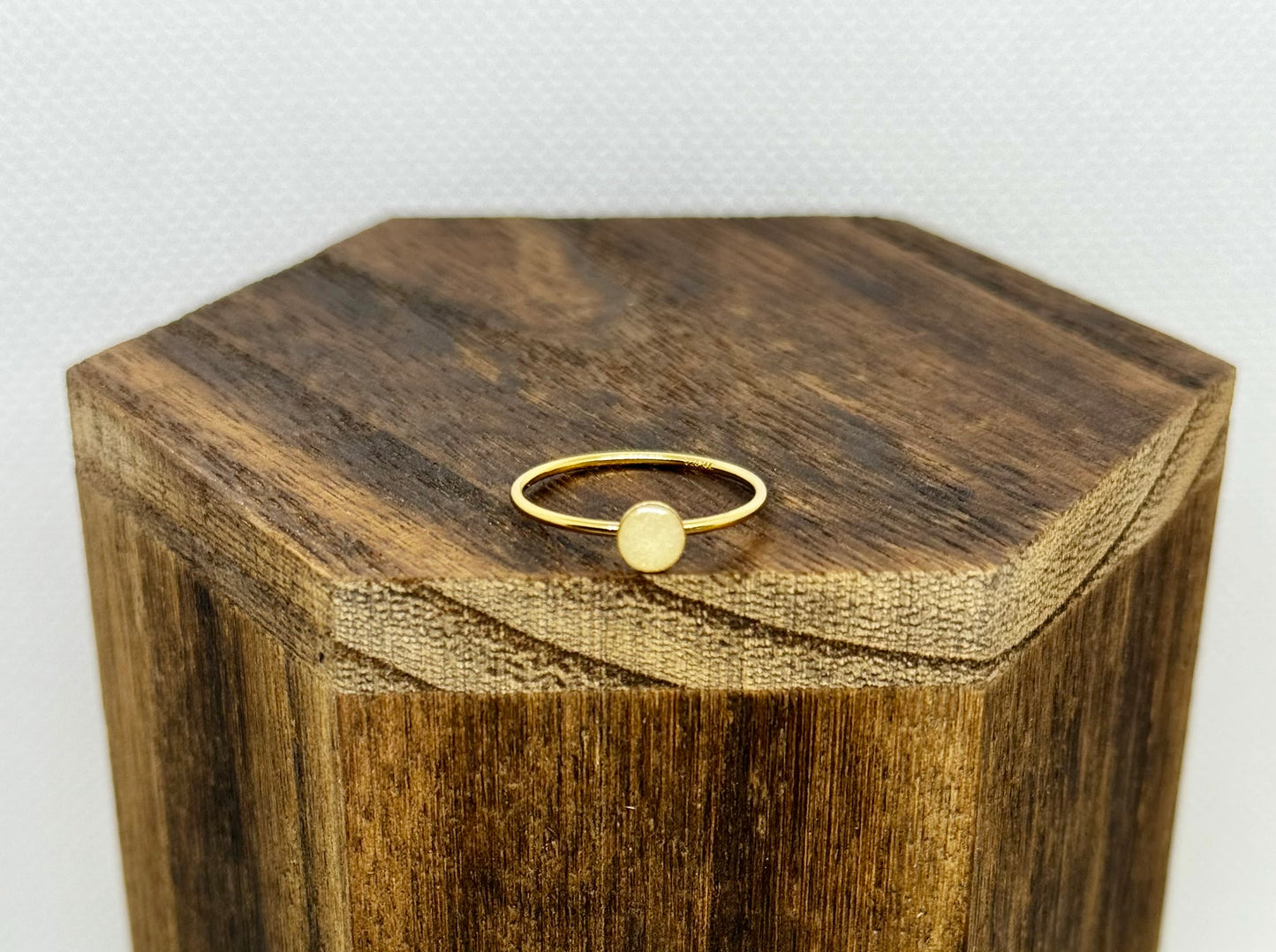 gold filled dainty circle ring