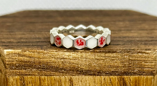 full band hexagon ring