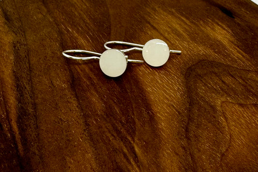 silver circle earrings