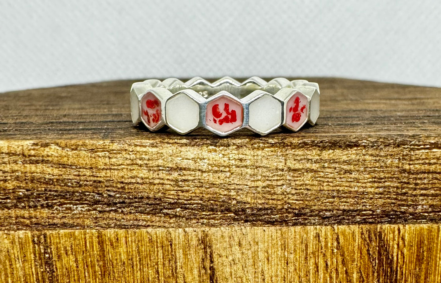 full band hexagon ring