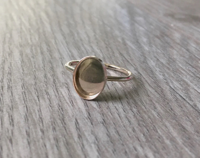 gold/rose gold filled oval classic band