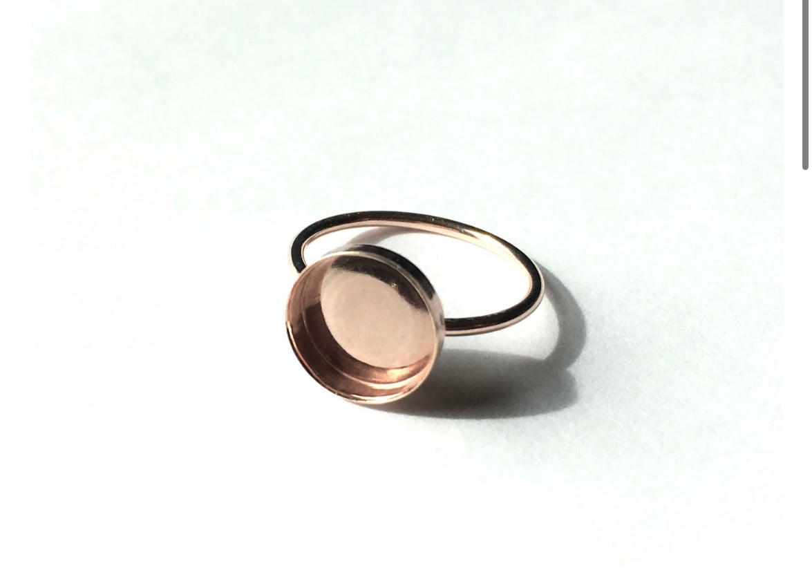 gold/rose gold filled circle classic band