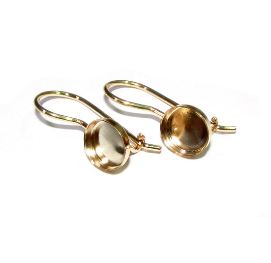 gold filled circle earrings