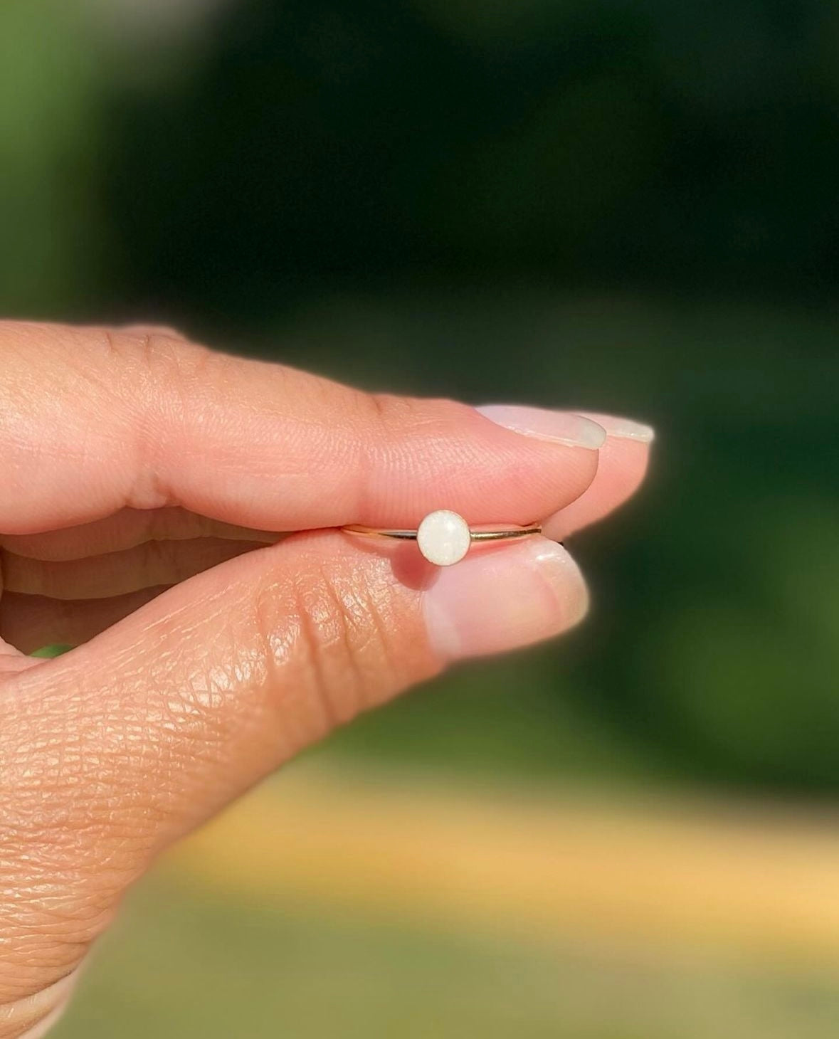 gold filled dainty circle ring