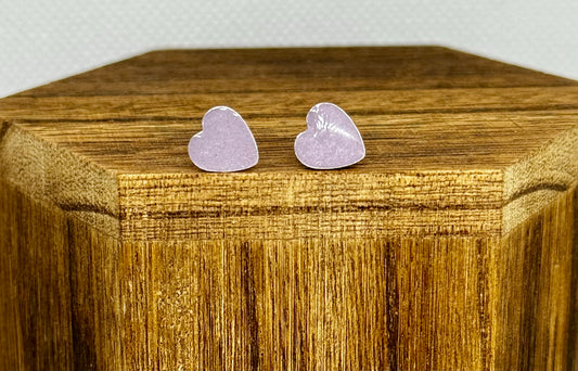 silver heart studs