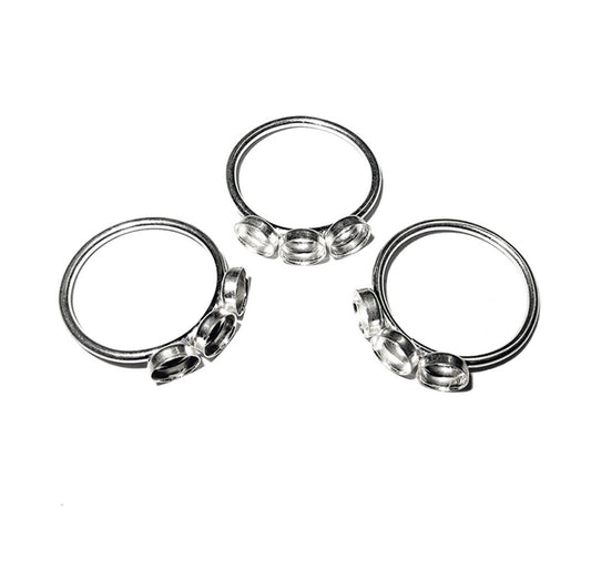 silver triple circle ring